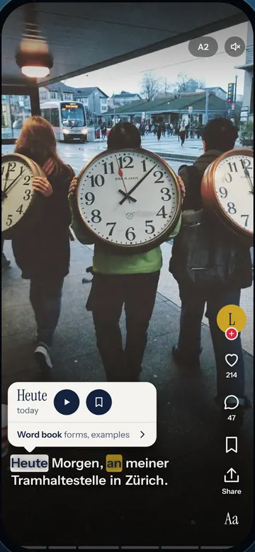 Tapping a word in a Ziplex post
